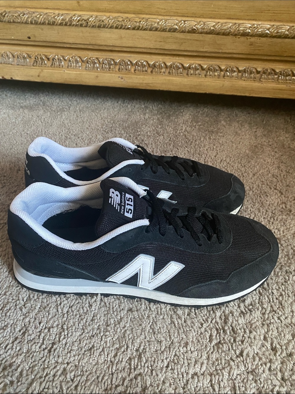 New Balance 515 Men's Black & White Athletic Sneakers size 12 US